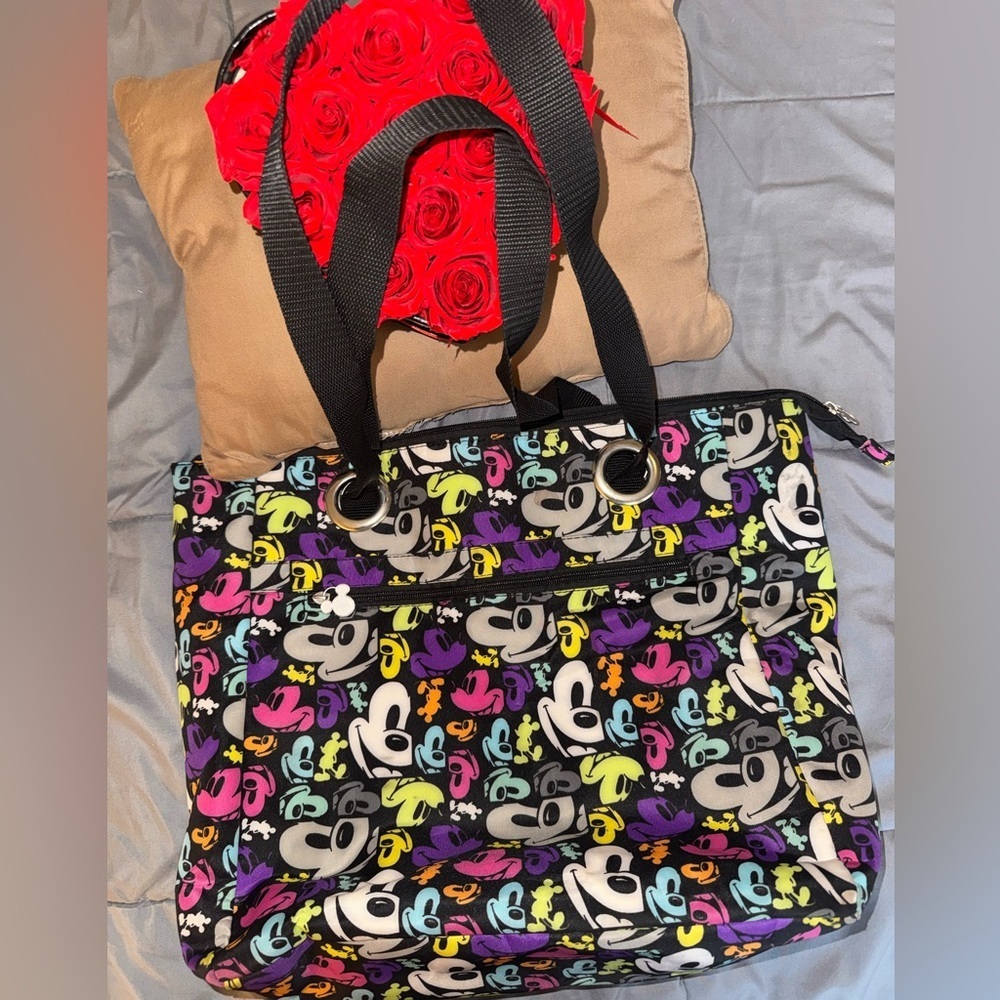 💥SALE Black with multicolor Mickey Mouse print